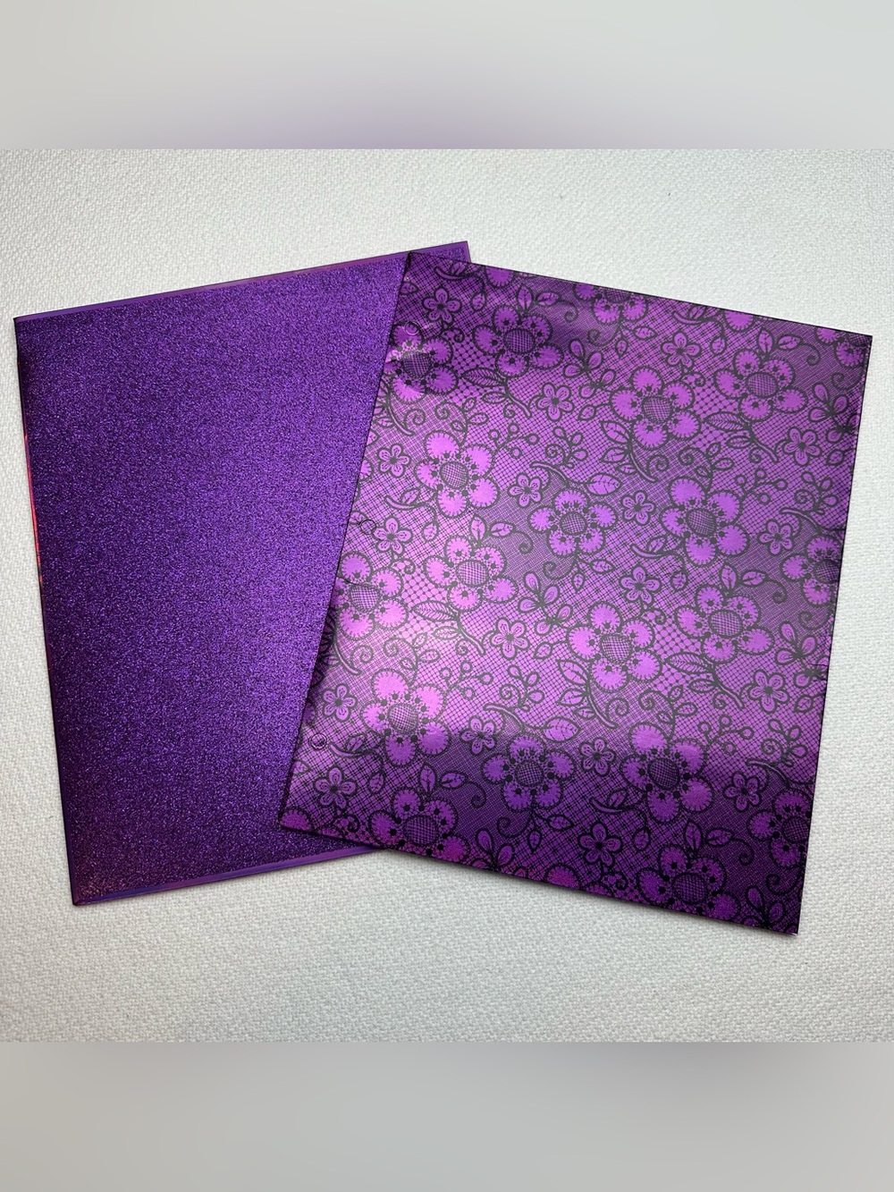 Purple folder bundle- Decorative Glitter and Floral Covers